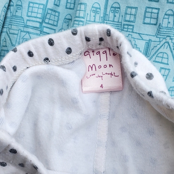 Giggle Moon Pink and Gray Ruffle Dress Size 4T - Picture 5 of 5